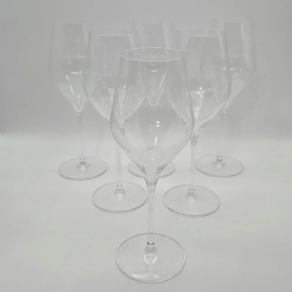 Crystal Glasses Champagne Flutes Made in France LEHMANN Set of 6